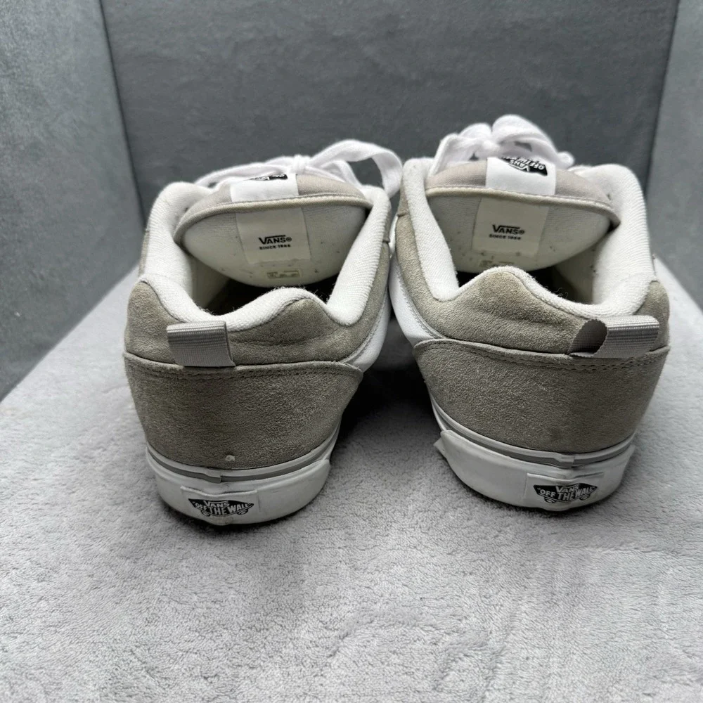 Vans Knu Skool Suede Chunky Skate Shoes Gray White Men's Size 12